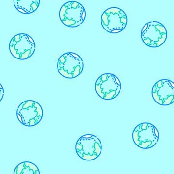 Indian ocean map vector seamless pattern Illustrazione stock