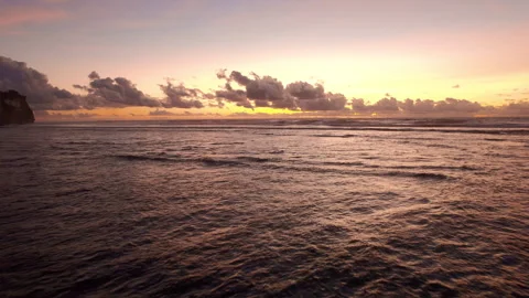Indian Ocean sunset aerial Stock Footage 240907331