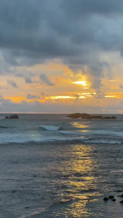 Indian Ocean Sunset Evening Stock Footage 253713893