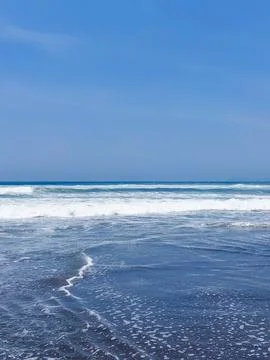 Indian Ocean tide rolling in dramatic motion Stock Photos