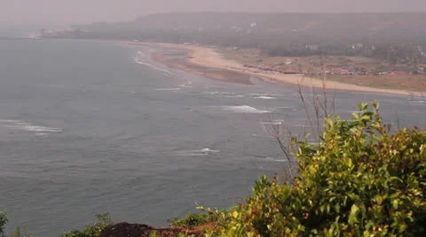 Indian ocean top view from goa Stock Footage 26380716