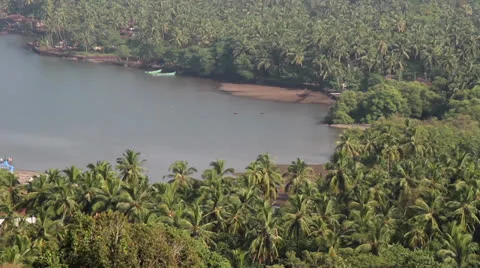 Indian ocean top view from goa Stock Footage 26381206
