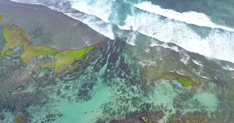 Indian Ocean, Water, Waves, Bali Island, Melasti Beach. Stock Footage 287332003