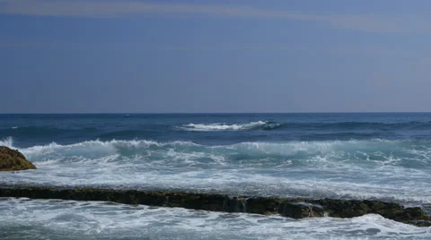 INDIAN OCEAN WAVES SURF TALPE SRI LANKA Stock Footage 64557074