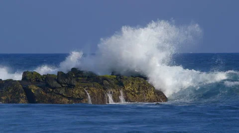 INDIAN OCEAN WAVES SURF TALPE SRI LANKA Stock Footage 64557086
