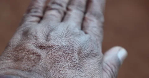 Indian Old man Hand closeup Stock Footage 324147948
