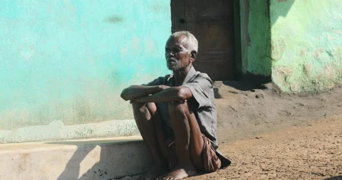 Indian Old man at home Stock Footage 293129669