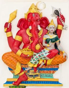 Indian or hindu god named vara ganapati Stock Photos