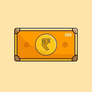 Indian orange note Illustrazione stock