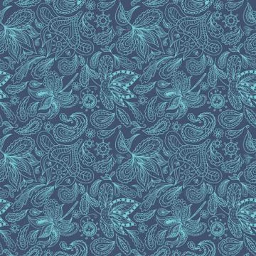 Indian Paisley Pattern Illustrazione stock