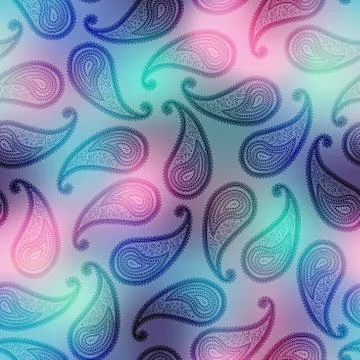 Indian paisley pattern Stock Illustration