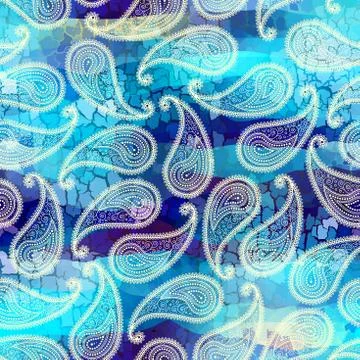 Indian paisley pattern Illustrazione stock