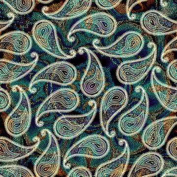 Indian paisley pattern Stock Illustration