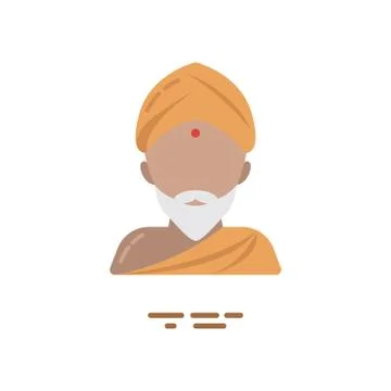 Indian pandit Stock Illustration