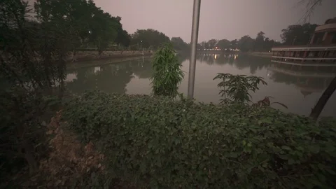 Indian Park At Sunset 4K Stock Footage 97917360