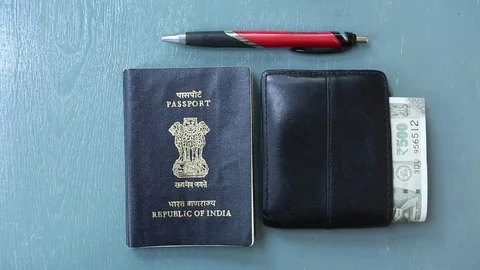 Indian passport Stock Footage 73442002