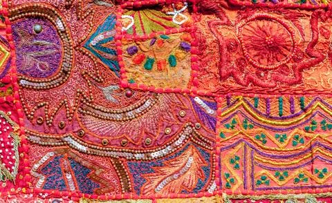 Indian patchwork carpet Stock Illustration