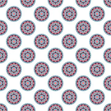 Indian pattern arabic mandala seamless pattern. Stock Illustration