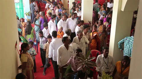 Indian People Crowd Stock Footage 38192289