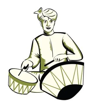 Indian performer Stock Illustration