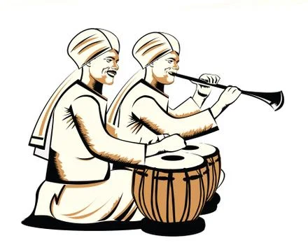 Indian performer Stock Illustration