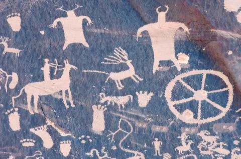 Indian petroglyph Stock Photos