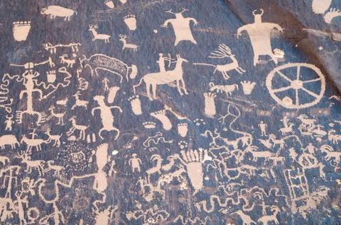 Indian petroglyph Stock Photos