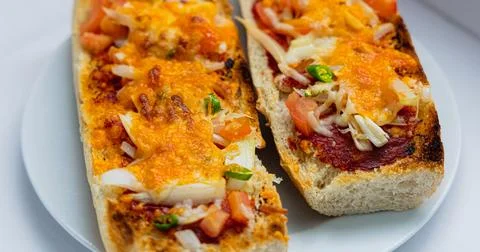 Indian Pizza bread Stock Photos