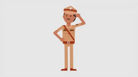 Indian Policeman Thinking Stock Footage 205045060