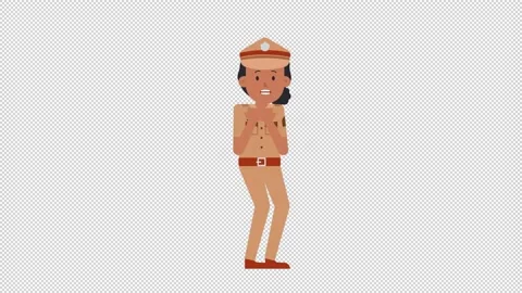 Indian Policewoman Scared Video stock 205047320