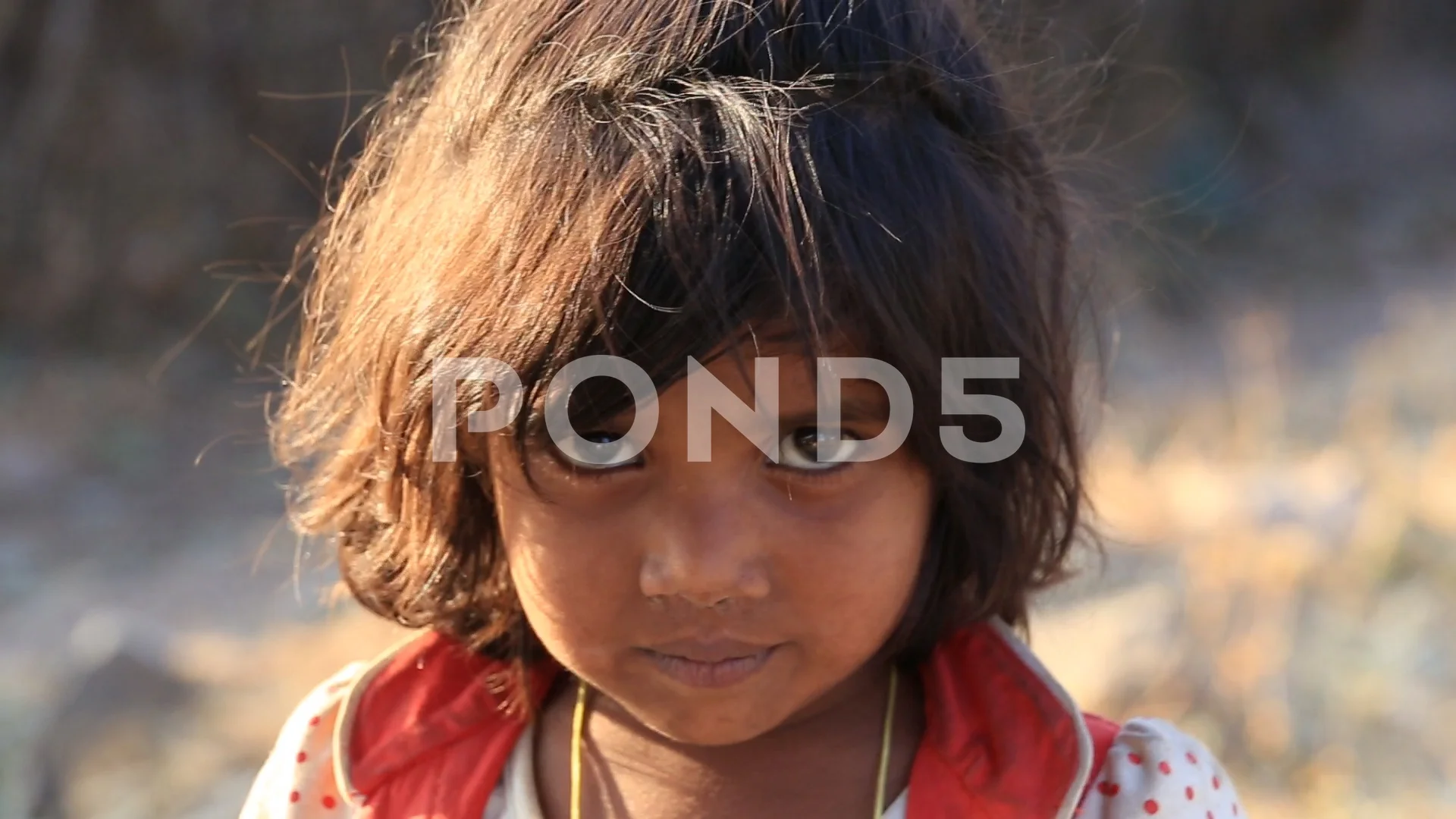 Indian poor child girl on the street . P... | Stock Video | Pond5