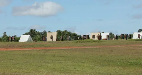 Indian Poor Male workers with Cans on Hill Video stock 327046160