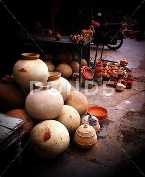 Indian pottery art Stock Photos