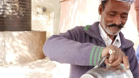 Indian preparing masala tea Stock Footage 70517855