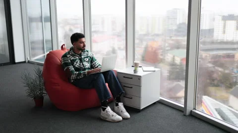 Indian programmer using personal laptop for IT work Stock-Footage 240746669