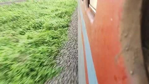 Indian Railway Train Stock Footage 227354711