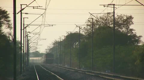 Indian railways passenger train  Stock Footage 21541971