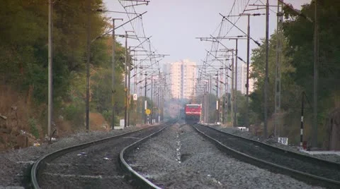 Indian railways passenger train  Stock Footage 21566795