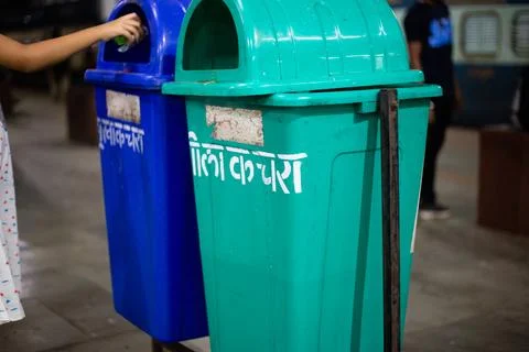 Indian railways platform Stock Photos