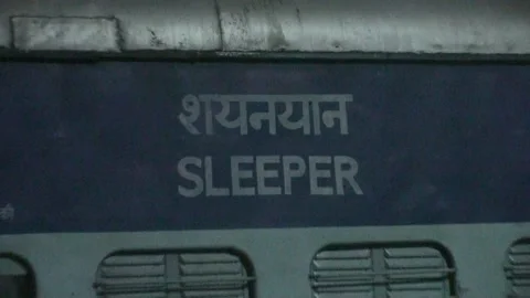 An Indian Railways Sleeper Train In India Stock Footage 159166125