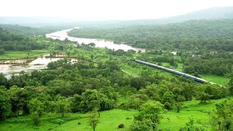 Indian Railways train Stock Footage 114049482