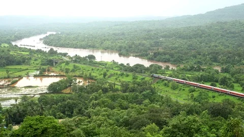 Indian Railways train Stock Footage 114049596