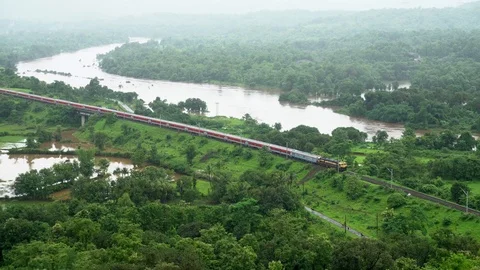 Indian Railways train Stock Footage 114049615