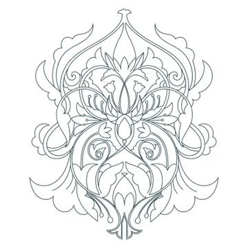 Indian Rangoli Design Illustrazione stock