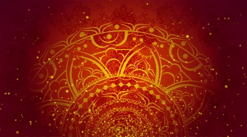 Indian red ornament Stock Footage 64732208
