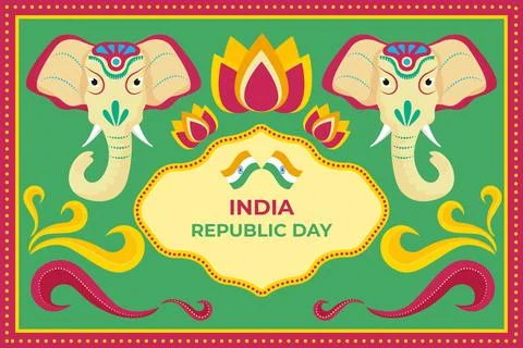 Indian republic day in flat design Stock Illustration