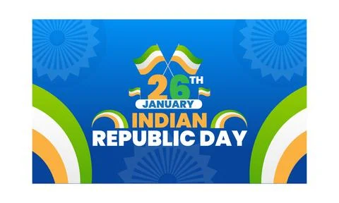 Indian Republic Day Vector Web Banner Stock Illustration