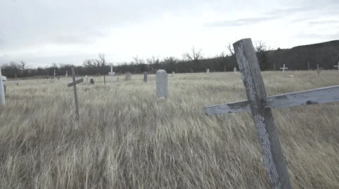Indian reservation cemetery Stock Footage 40340107