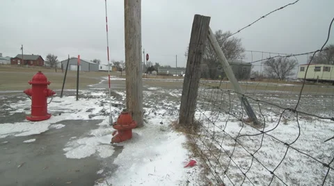 Indian reservation during a 'ground blizzard' Stock-Footage 40326190