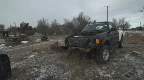 Indian reservation during a winter day Stock-Footage 40332172